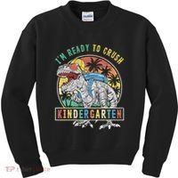 I'm Ready To Crush Kindergarten Dinosaur First Day Of School Kids Sweatshirt thumb 0