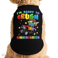 I'm Ready To Crush Kindergarten Poppin’ First Day Of School Gift Doggie Tank thumb 0