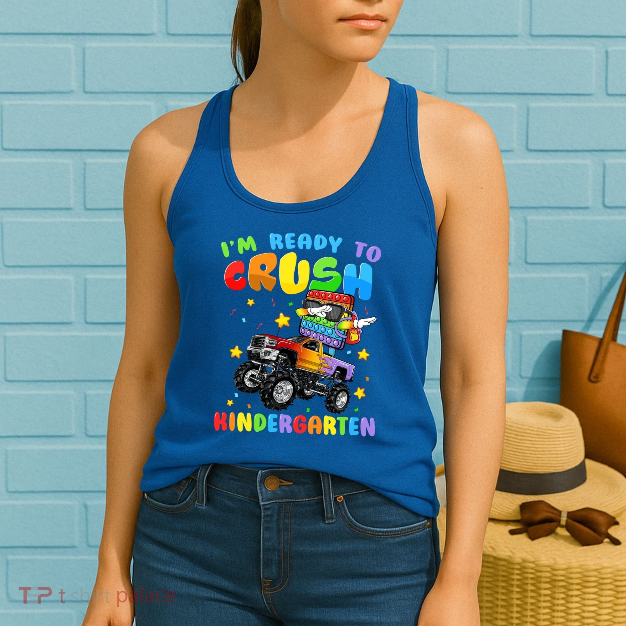 I'm Ready To Crush Kindergarten Poppin’ First Day Of School Gift Women's Tank Top