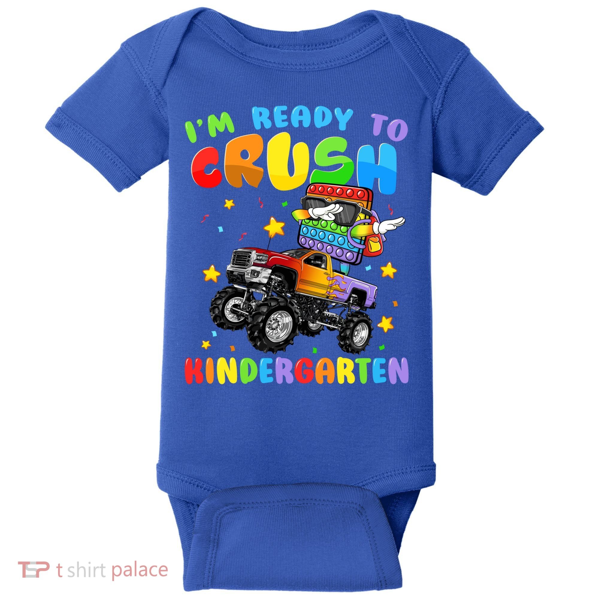 I'm Ready To Crush Kindergarten Poppin’ First Day Of School Gift Baby Bodysuit