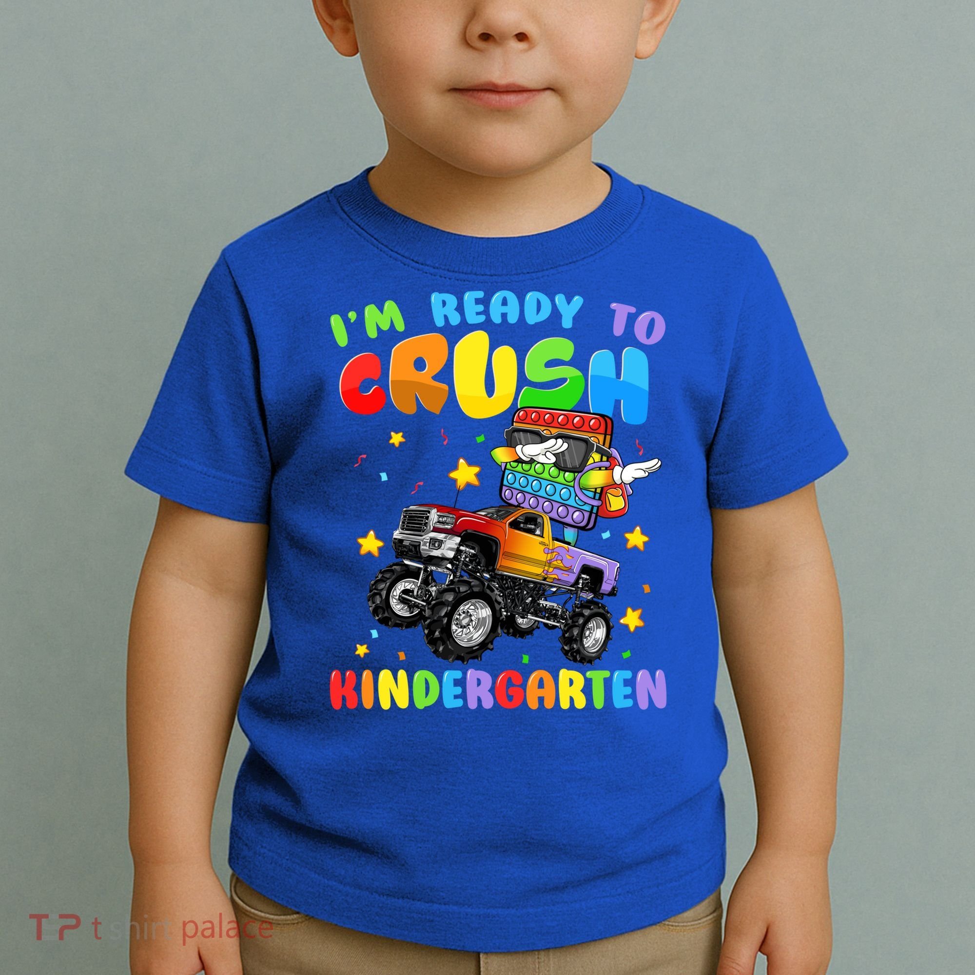 I'm Ready To Crush Kindergarten Poppin’ First Day Of School Gift Toddler T-Shirt