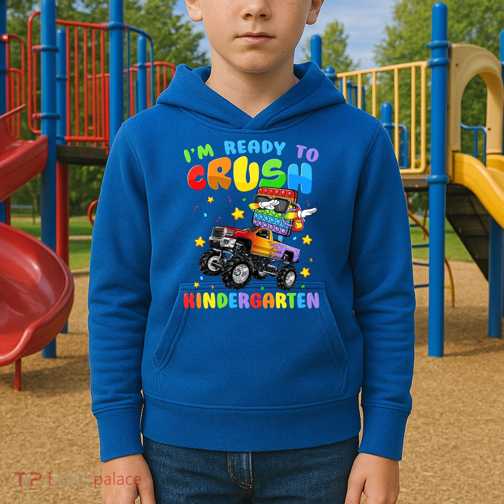 I'm Ready To Crush Kindergarten Poppin’ First Day Of School Gift Kids Hoodie