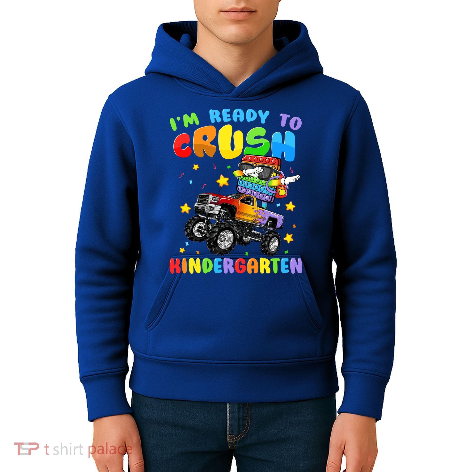 I'm Ready To Crush Kindergarten Poppin’ First Day Of School Gift Kids Hoodie