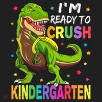 I'm Ready To Crush Kindergarten Back To School Dinosaur Women's Sweatshirt thumb 2