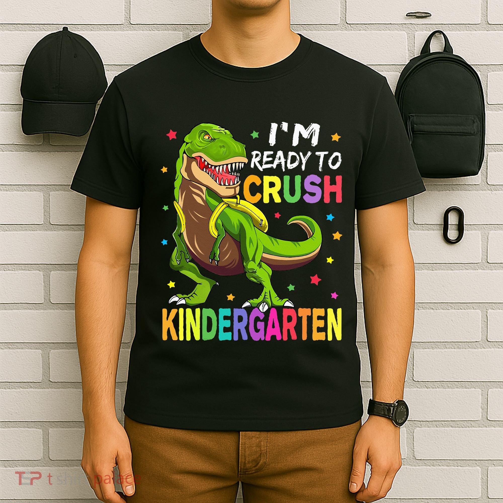 I'm Ready To Crush Kindergarten Back To School Dinosaur T-Shirt