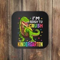I'm Ready To Crush Kindergarten Back To School Dinosaur Coaster thumb 0