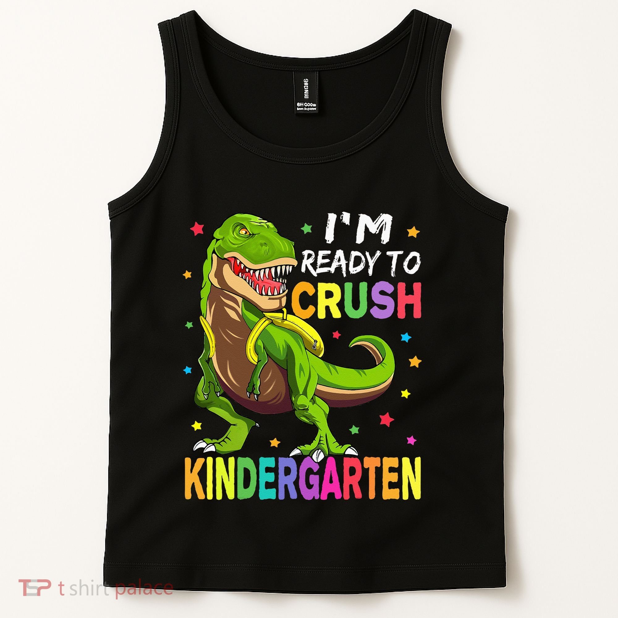 I'm Ready To Crush Kindergarten Back To School Dinosaur Tank Top