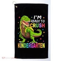 I'm Ready To Crush Kindergarten Back To School Dinosaur Golf Towel thumb 0