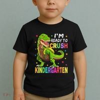 I'm Ready To Crush Kindergarten Back To School Dinosaur Toddler T-Shirt thumb 2