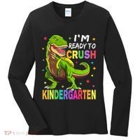 I'm Ready To Crush Kindergarten Back To School Dinosaur Women's Long Sleeve Shirt thumb 0