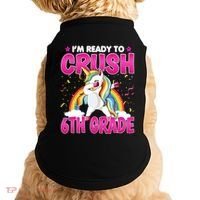 Im Ready To Crush Six Grade Dabbing Unicorn 6Th Grade Funny Gift Doggie Tank thumb 0