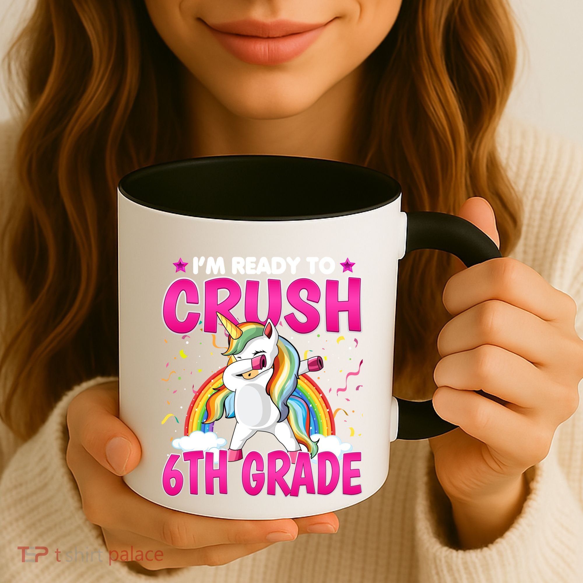 Im Ready To Crush Six Grade Dabbing Unicorn 6Th Grade Funny Gift Coffee Mug