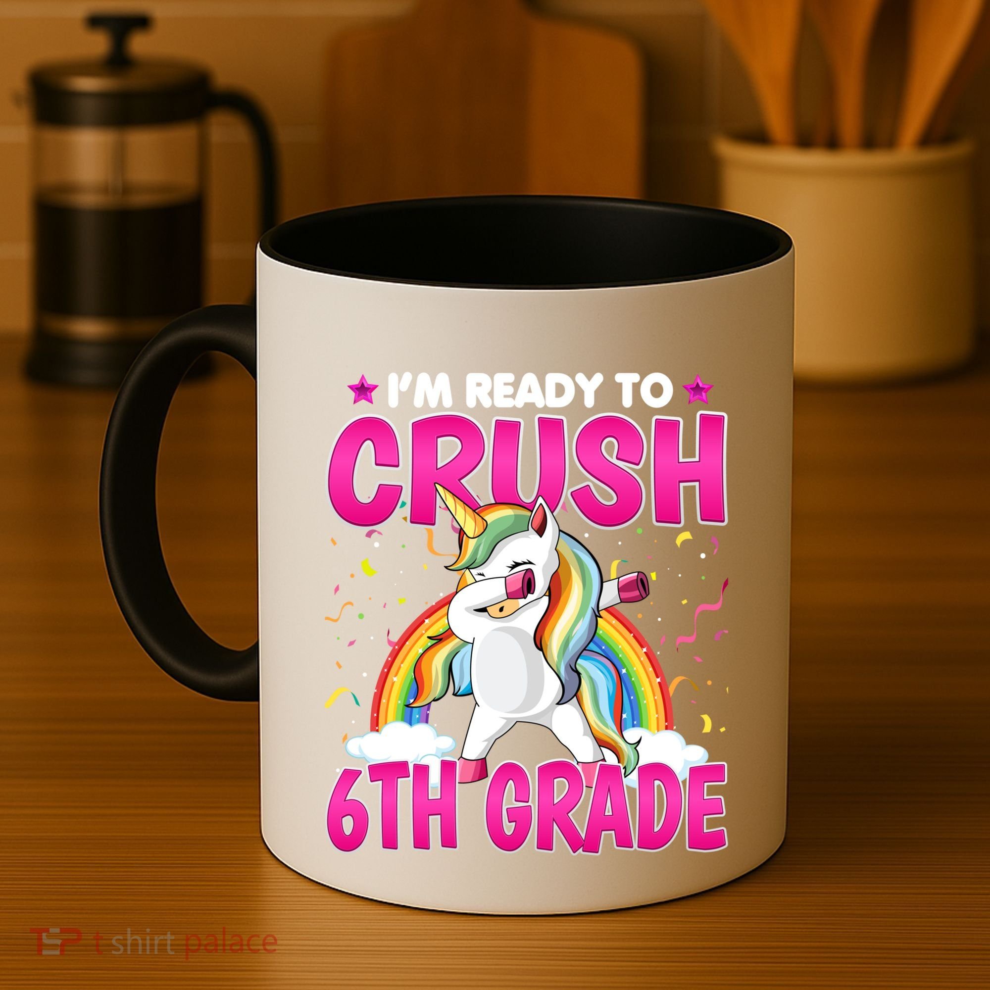 Im Ready To Crush Six Grade Dabbing Unicorn 6Th Grade Funny Gift Coffee Mug