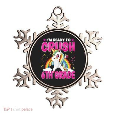 Im Ready To Crush Six Grade Dabbing Unicorn 6Th Grade Funny Gift Ornament