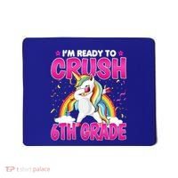 Im Ready To Crush Six Grade Dabbing Unicorn 6Th Grade Funny Gift Mousepad thumb 0