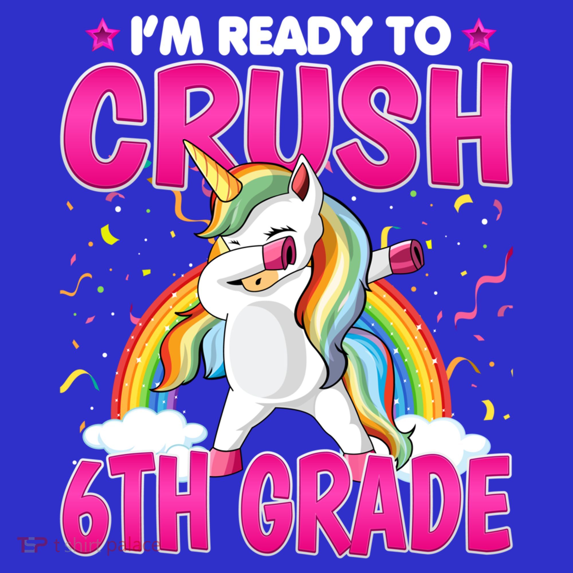 Im Ready To Crush Six Grade Dabbing Unicorn 6Th Grade Funny Gift Visor