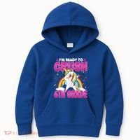 Im Ready To Crush Six Grade Dabbing Unicorn 6Th Grade Funny Gift Kids Hoodie thumb 0