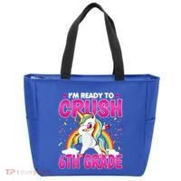 Im Ready To Crush Six Grade Dabbing Unicorn 6Th Grade Funny Gift Tote Bag thumb 0