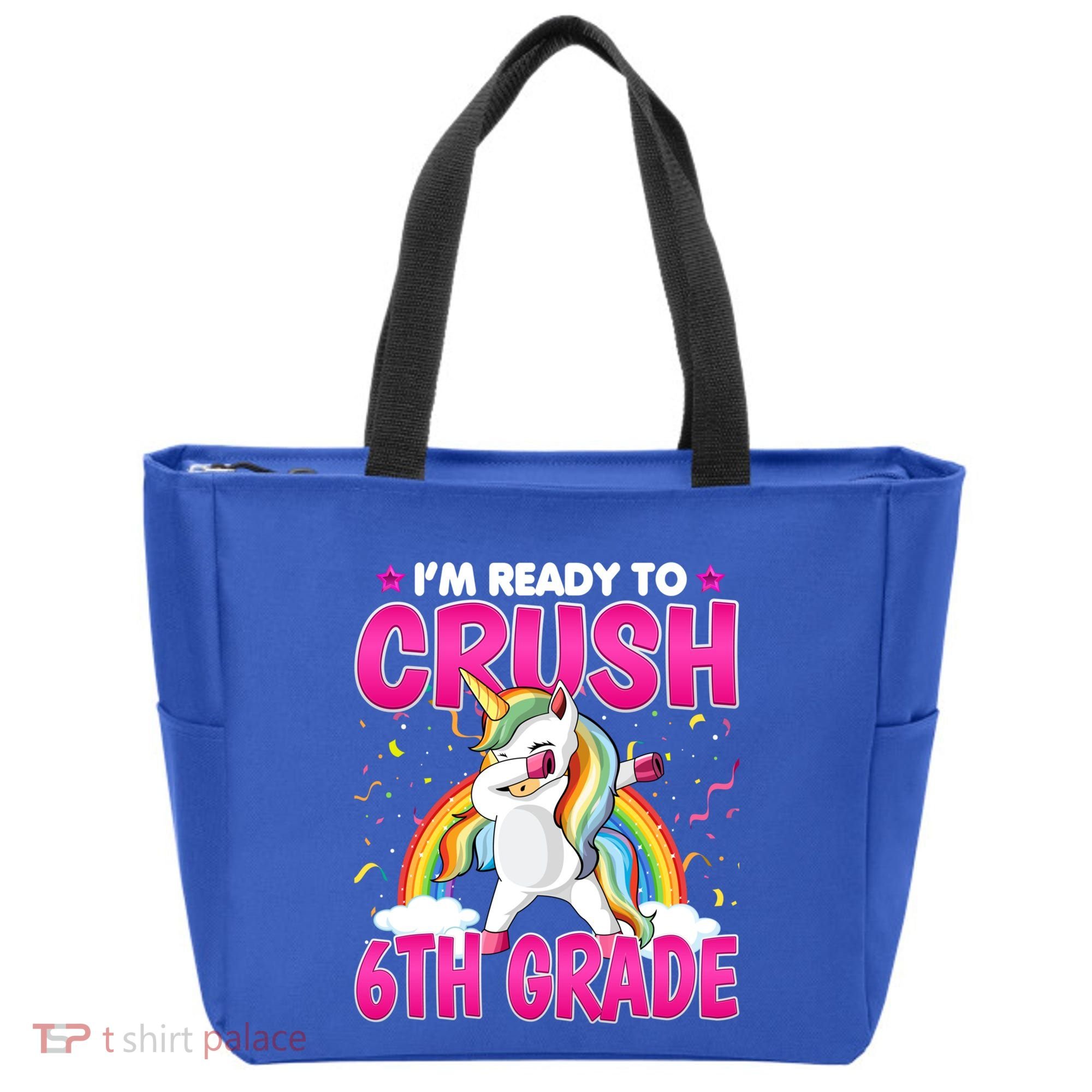 Im Ready To Crush Six Grade Dabbing Unicorn 6Th Grade Funny Gift Tote Bag
