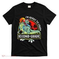 Im Ready To Crush 2nd Grade Dinosaur 1st Day Of School Back To School T-Shirt thumb 0