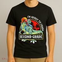 Im Ready To Crush 2nd Grade Dinosaur 1st Day Of School Back To School T-Shirt thumb 3
