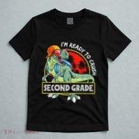 Im Ready To Crush 2nd Grade Dinosaur 1st Day Of School Back To School T-Shirt thumb 5