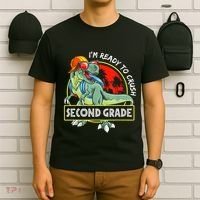 Im Ready To Crush 2nd Grade Dinosaur 1st Day Of School Back To School T-Shirt thumb 6