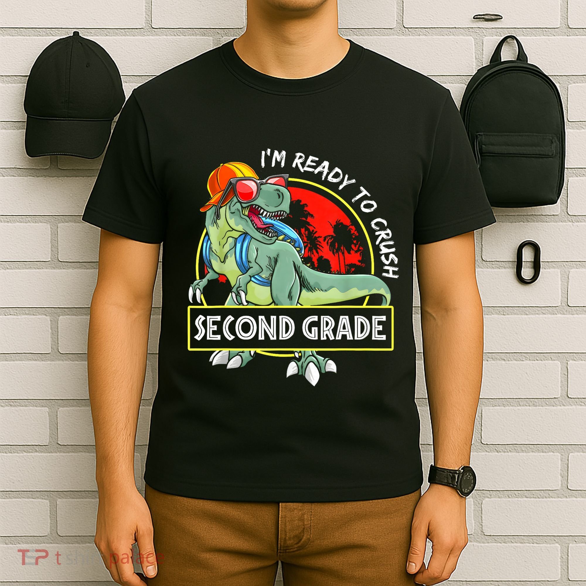 Im Ready To Crush 2nd Grade Dinosaur 1st Day Of School Back To School T-Shirt