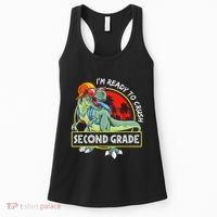 Im Ready To Crush 2nd Grade Dinosaur 1st Day Of School Back To School Women's Tank Top thumb 0