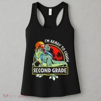 Im Ready To Crush 2nd Grade Dinosaur 1st Day Of School Back To School Women's Tank Top thumb 3