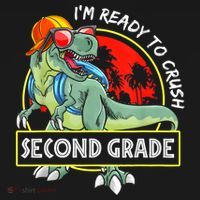 Im Ready To Crush 2nd Grade Dinosaur 1st Day Of School Back To School Women's Tank Top thumb 5