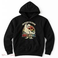 I'm Ready To Crush 1st Grade Dinosaur T Rex Back To School Hoodie thumb 0