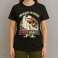 I'm Ready To Crush 1st Grade Dinosaur T Rex Back To School T-Shirt thumb 4