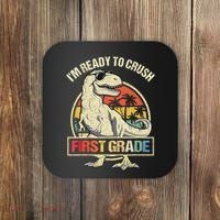 I'm Ready To Crush 1st Grade Dinosaur T Rex Back To School Coaster thumb 0
