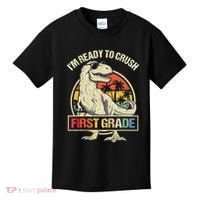 I'm Ready To Crush 1st Grade Dinosaur T Rex Back To School Kids T-Shirt thumb 0