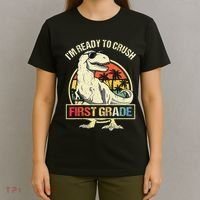 I'm Ready To Crush 1st Grade Dinosaur T Rex Back To School T-Shirt thumb 4