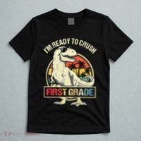 I'm Ready To Crush 1st Grade Dinosaur T Rex Back To School T-Shirt thumb 5