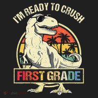 I'm Ready To Crush 1st Grade Dinosaur T Rex Back To School Beanie thumb 2