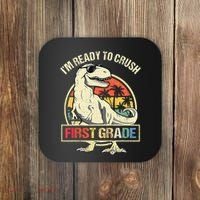 I'm Ready To Crush 1st Grade Dinosaur T Rex Back To School Coaster thumb 0