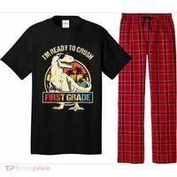 I'm Ready To Crush 1st Grade Dinosaur T Rex Back To School Pajama Set thumb 0