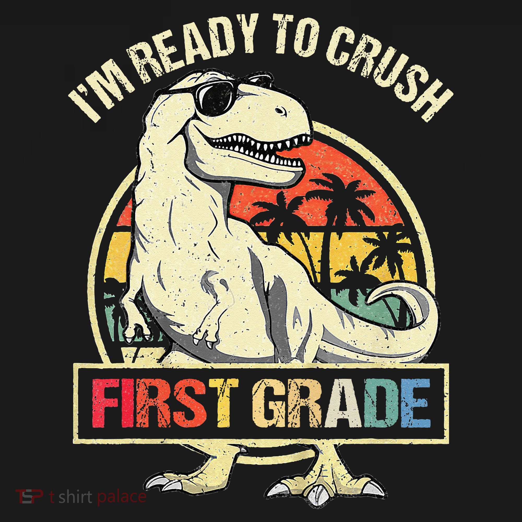 I'm Ready To Crush 1st Grade Dinosaur T Rex Back To School Women's Hoodie