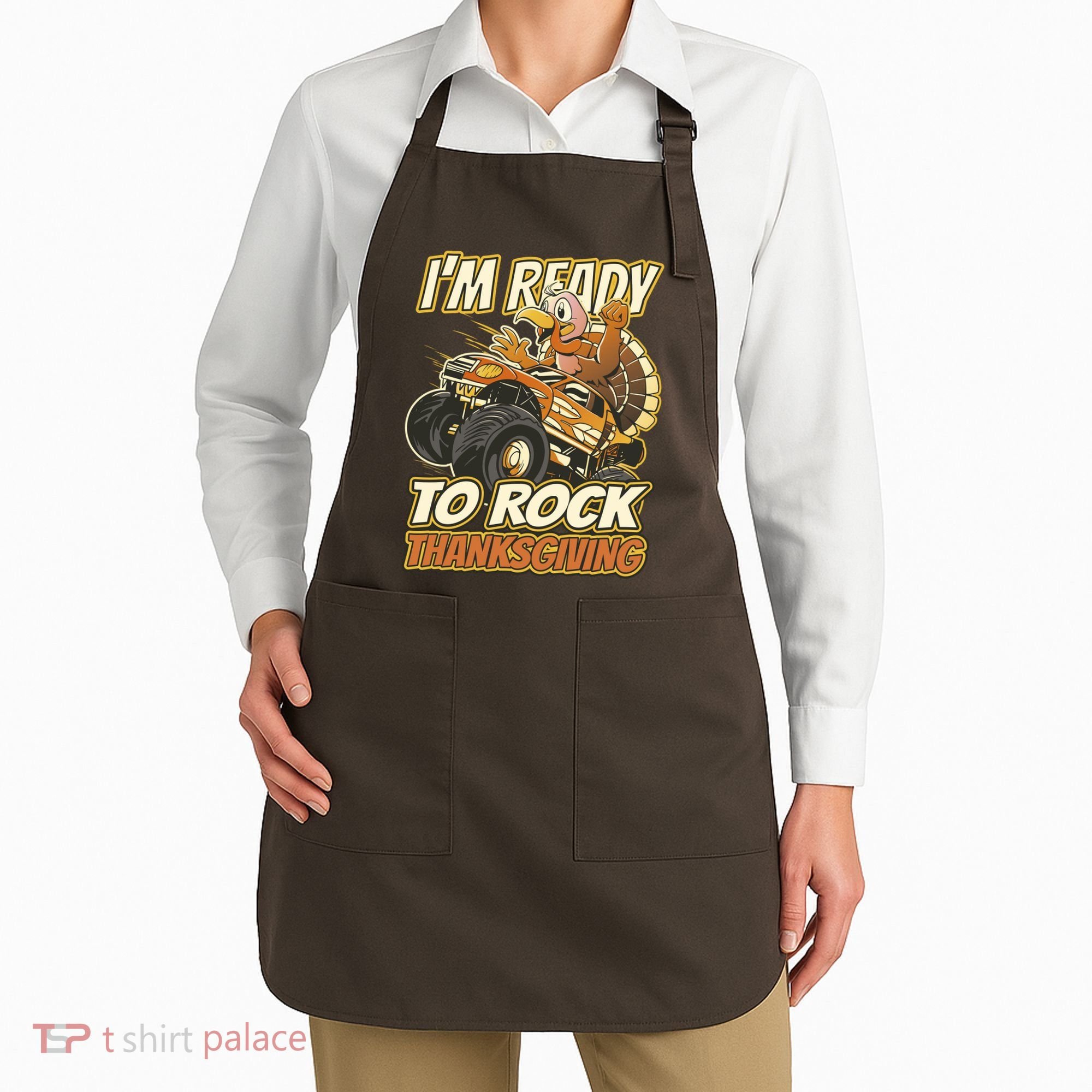 I'm Ready To Rock Thanksgiving Turkey Monster Truck Apron