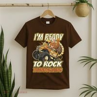 I'm Ready To Rock Thanksgiving Turkey Monster Truck T-Shirt thumb 2