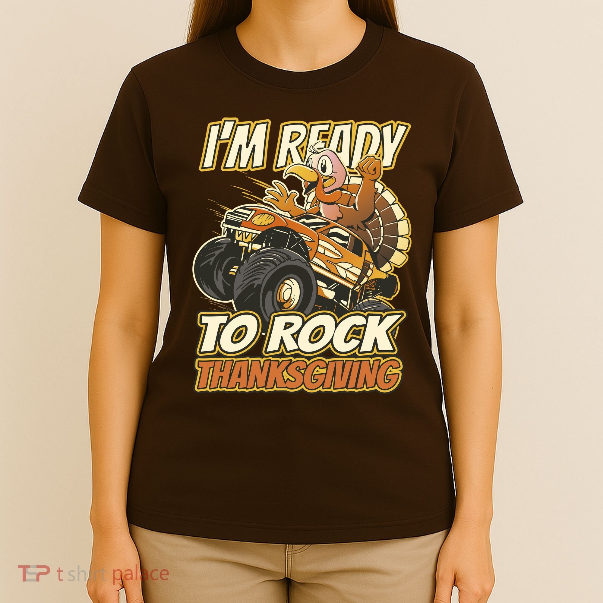 I'm Ready To Rock Thanksgiving Turkey Monster Truck T-Shirt