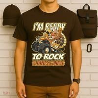 I'm Ready To Rock Thanksgiving Turkey Monster Truck T-Shirt thumb 6