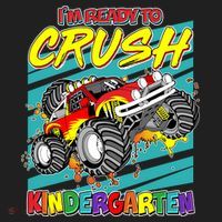 I'm Ready To Crush Kindergarten Monster Truck Golf Towel thumb 3