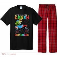 Im Ready To Crush 2nd Grade Monster Truck Dinosaur Pajama Set thumb 0