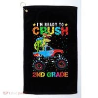 Im Ready To Crush 2nd Grade Monster Truck Dinosaur Golf Towel thumb 0