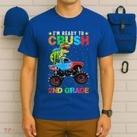 Im Ready To Crush 2nd Grade Monster Truck Dinosaur T-Shirt thumb 6