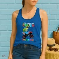 Im Ready To Crush 2nd Grade Monster Truck Dinosaur Women's Tank Top thumb 2